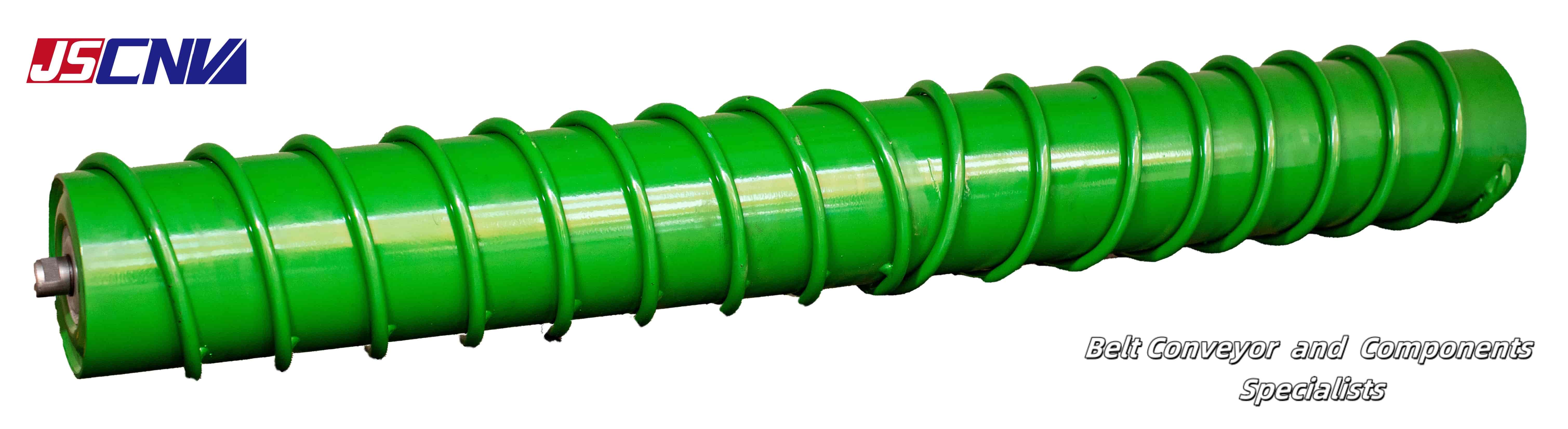 Rueda guía en espiral para transportador